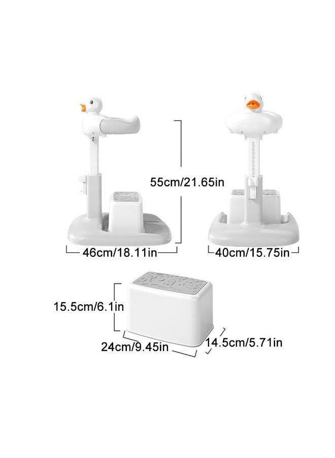 Baby Shower Stand with Support Stool, Baby Bath Adjustable Toddler Shower Stand Shower Standing Support and Anti-Slip, Anti-Dumping, Easy to Clean, Ideal Gift for Infants 6-36 Months - Image 2